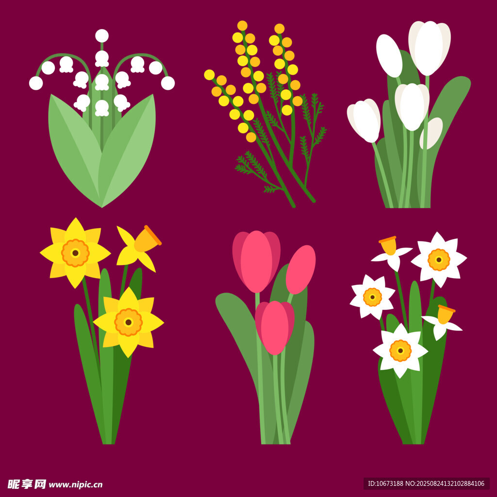 多彩花卉插画集