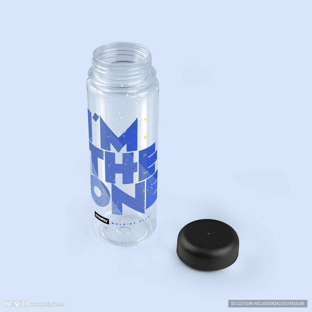 透明水杯配黑色杯盖