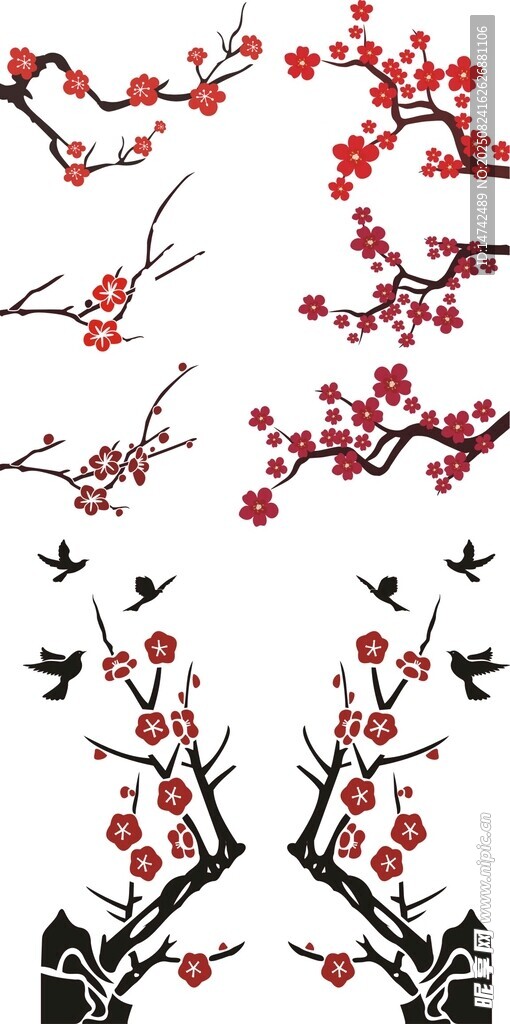 矢量梅花