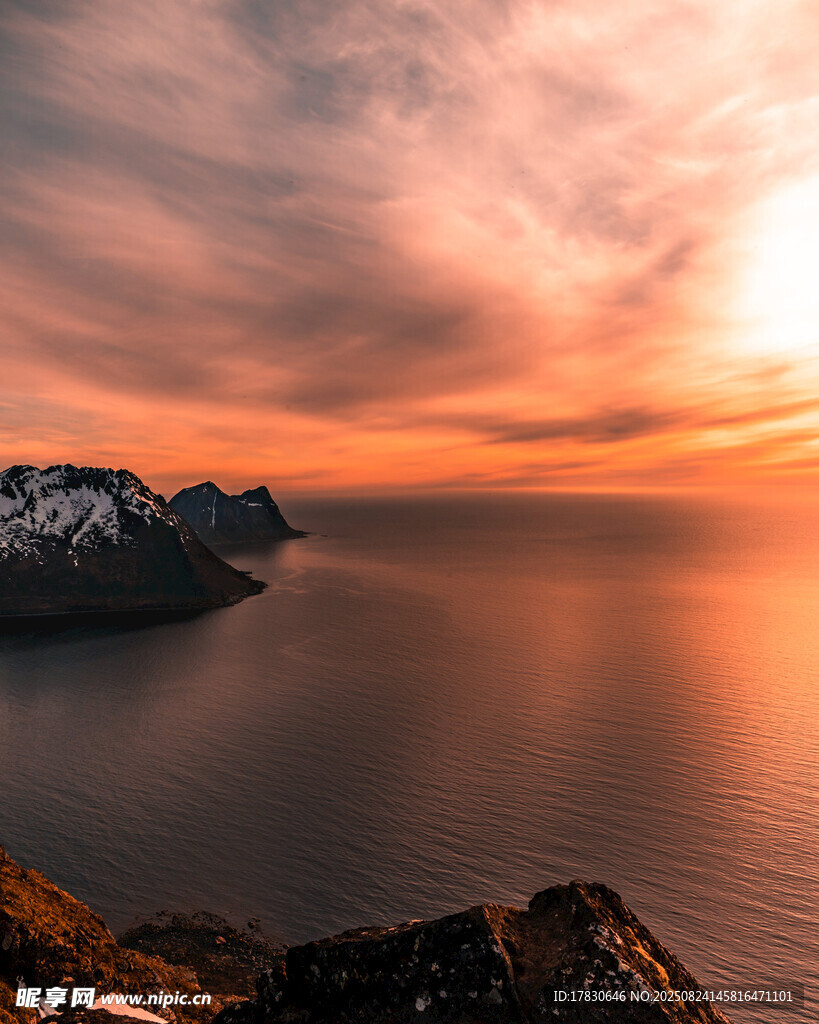 海边壮丽日落美景