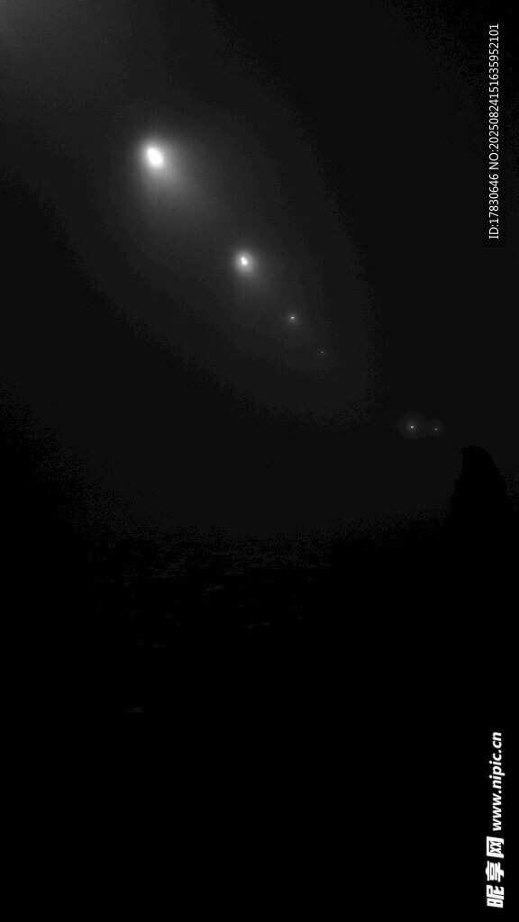 夜空中闪耀的神秘星光