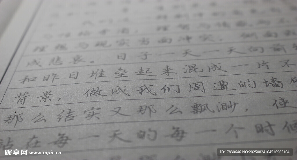 手写文字内容展示