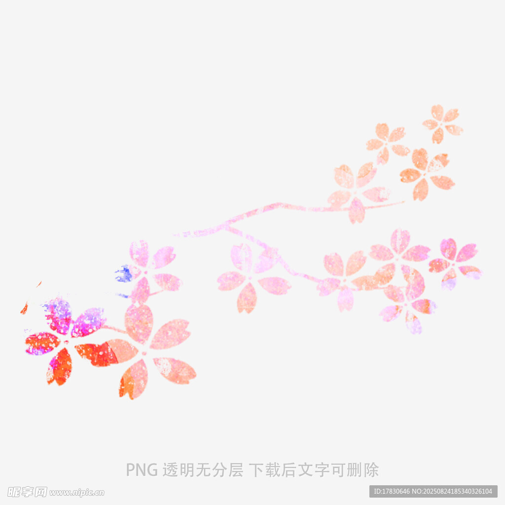 缤纷花朵装饰图案