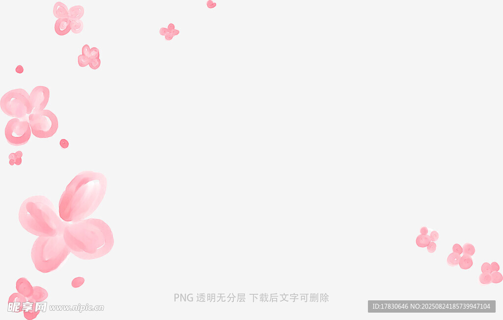粉色花朵边框背景图