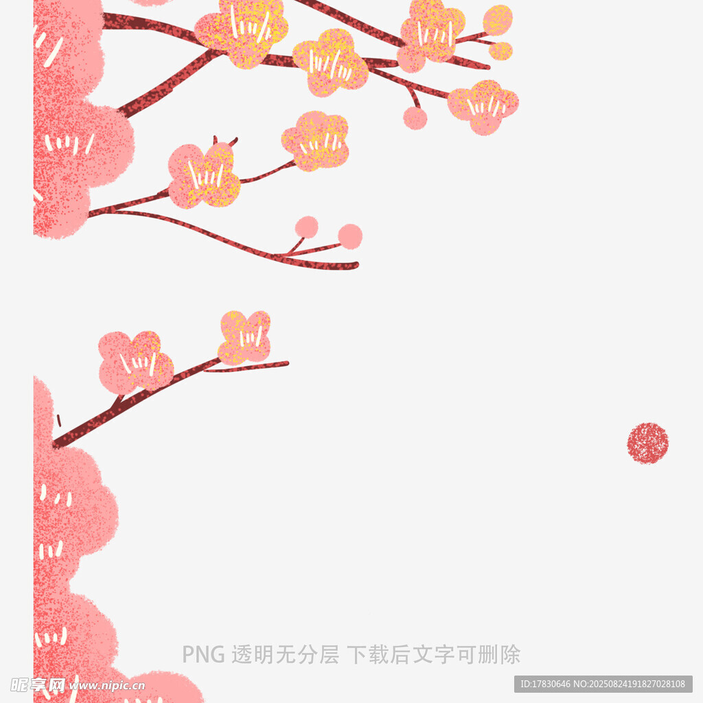 粉色桃花装饰图案背景
