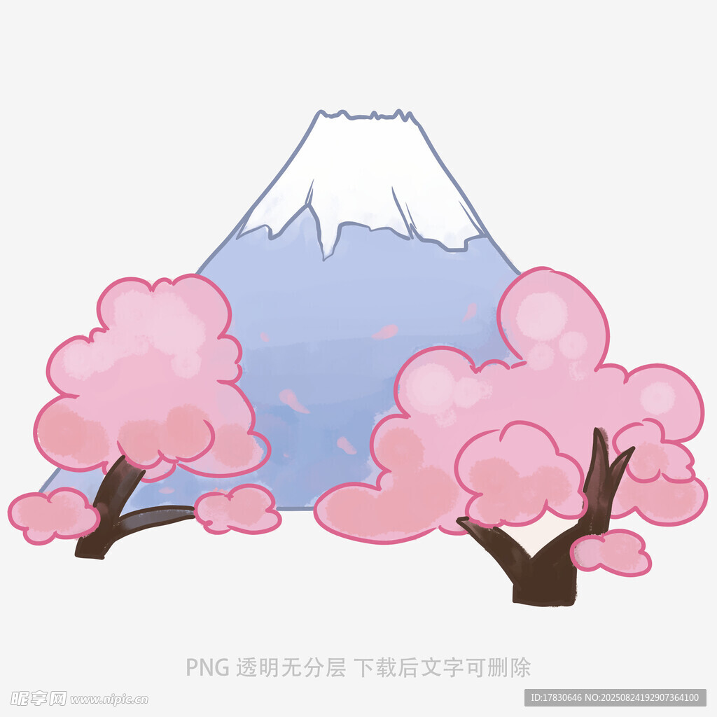 富士山下烂漫樱花景