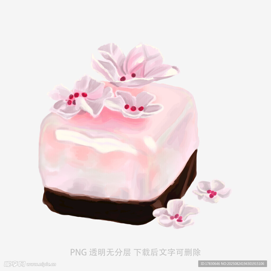 樱花主题梦幻粉色小蛋糕