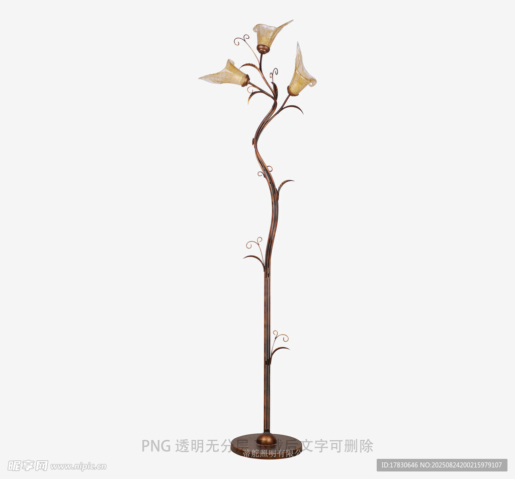 金属花朵落地装饰摆件
