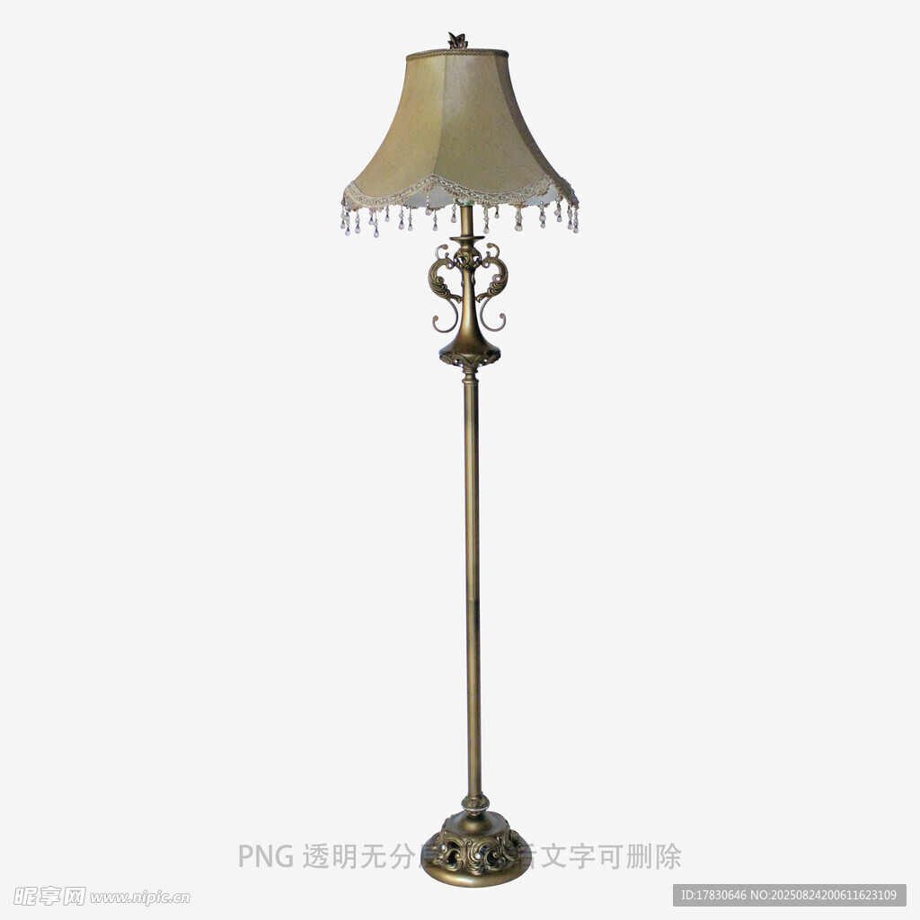 复古风金属落地台灯