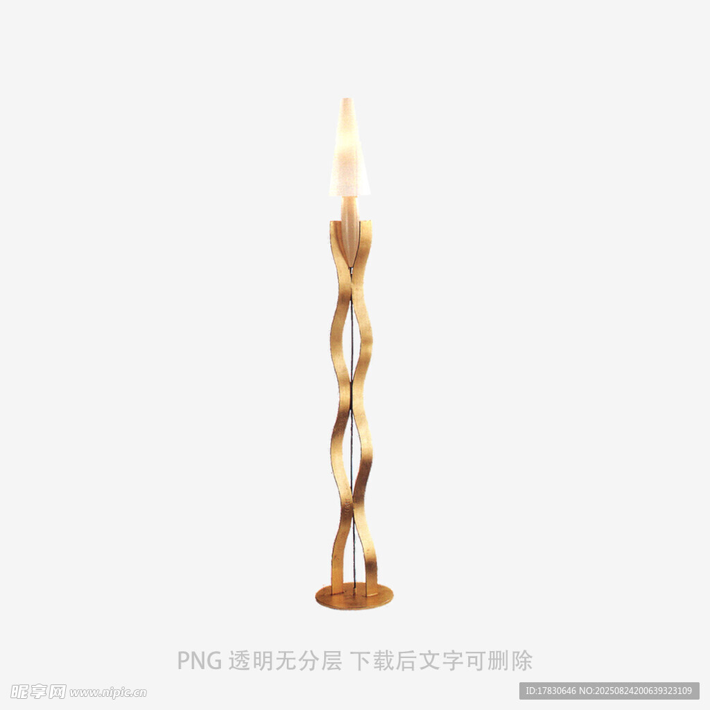 螺旋造型金色装饰蜡烛