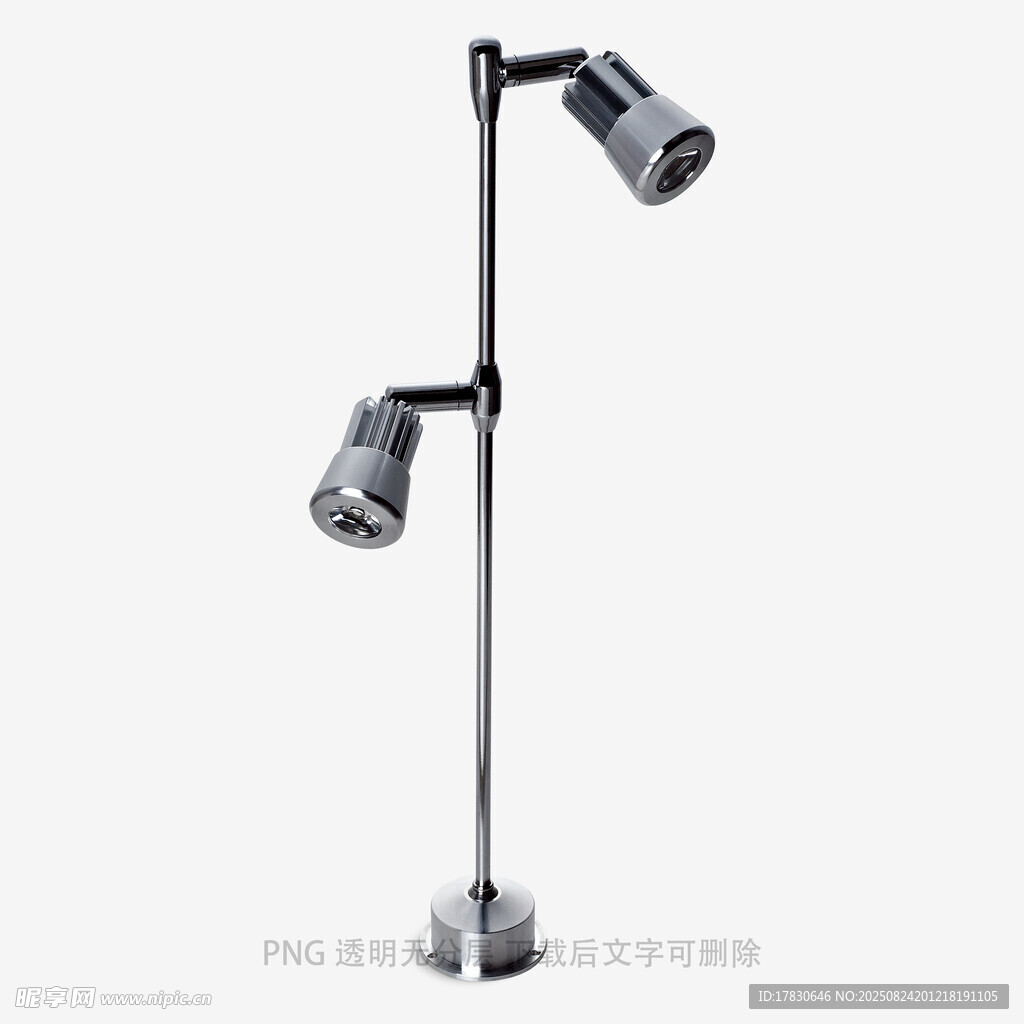 双灯头金属落地射灯