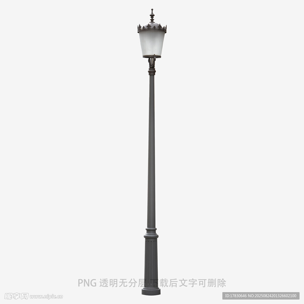 简约户外单头铁艺路灯