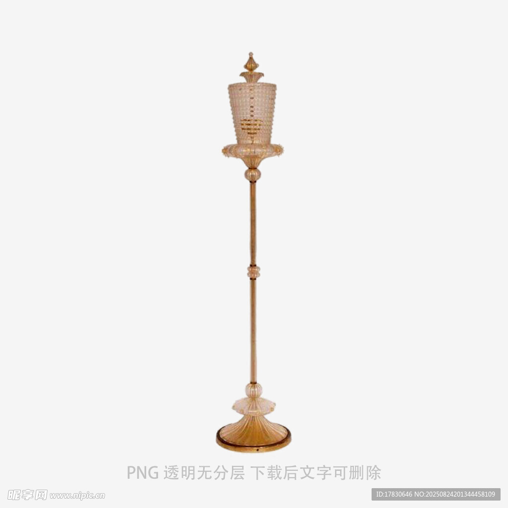 复古风金色落地台灯