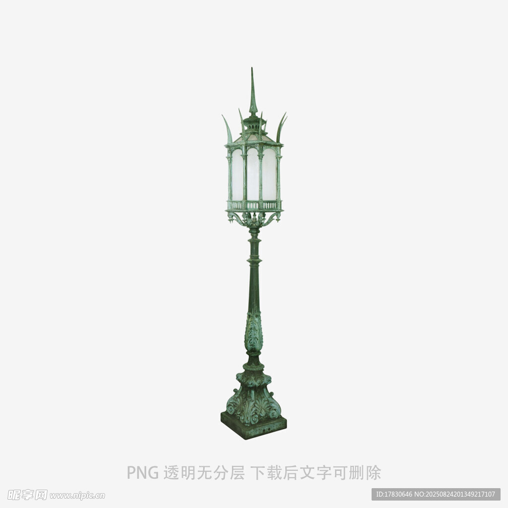 复古绿色户外景观灯