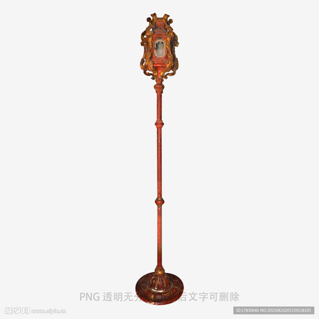 复古雕花落地灯摆件