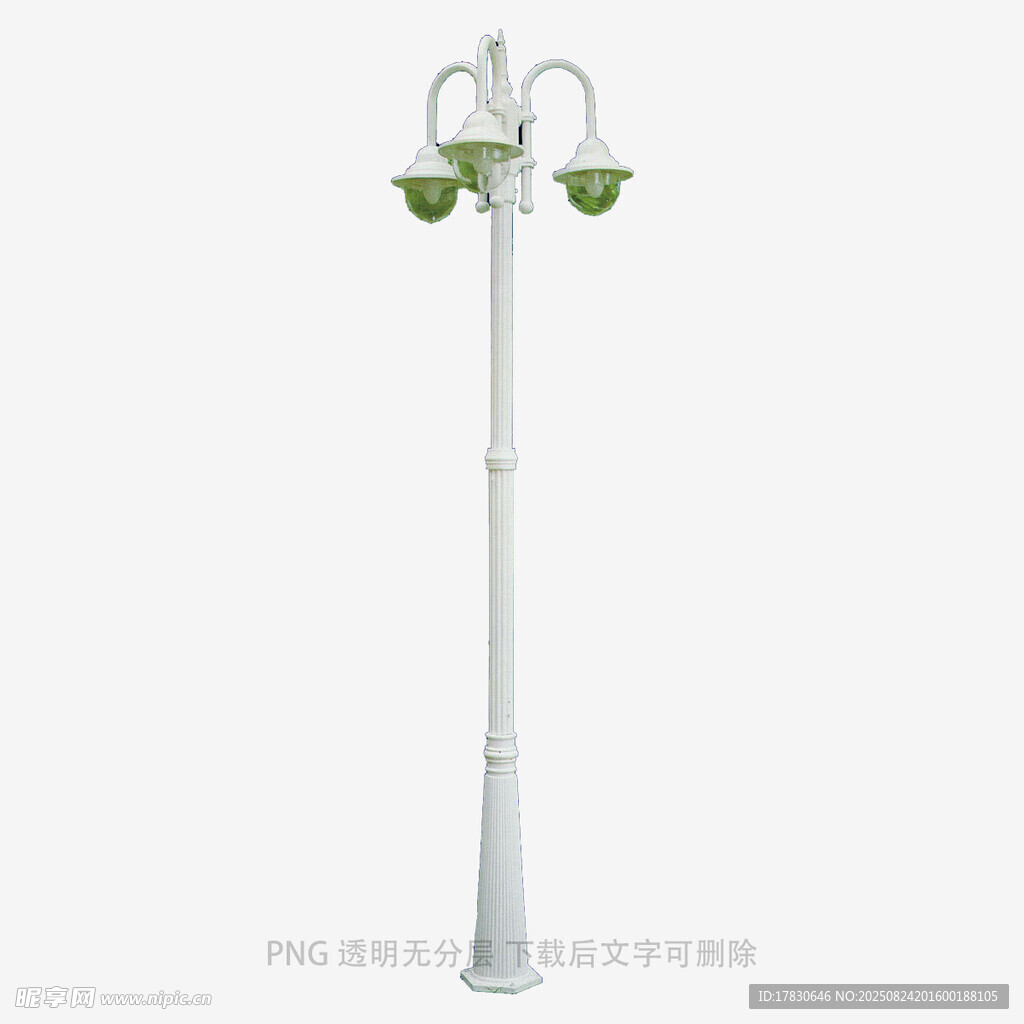 白色双灯柱庭院灯