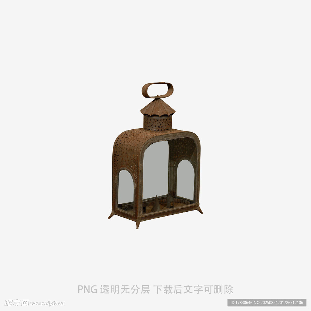 复古铁艺风精致灯笼摆件