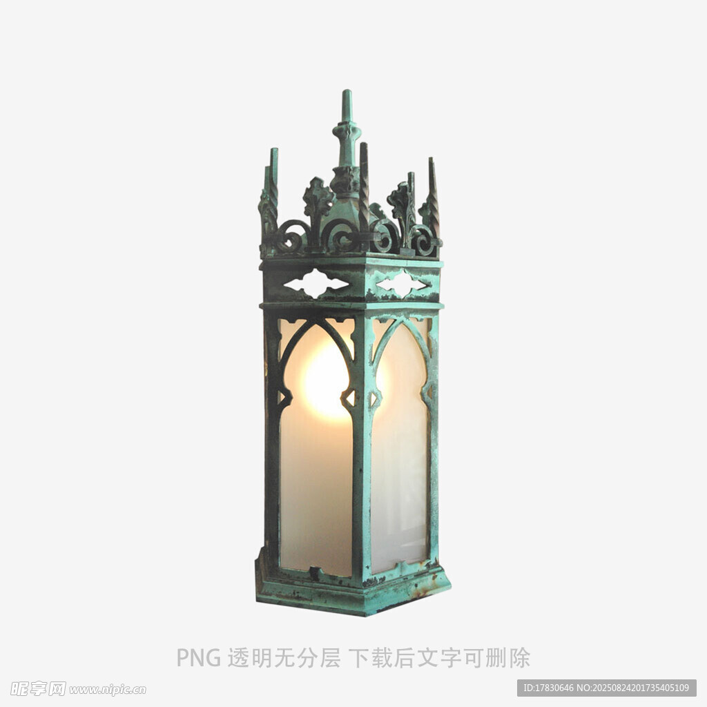 复古青铜风中式镂空台灯