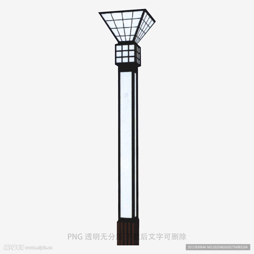 简约风格户外方形路灯设计