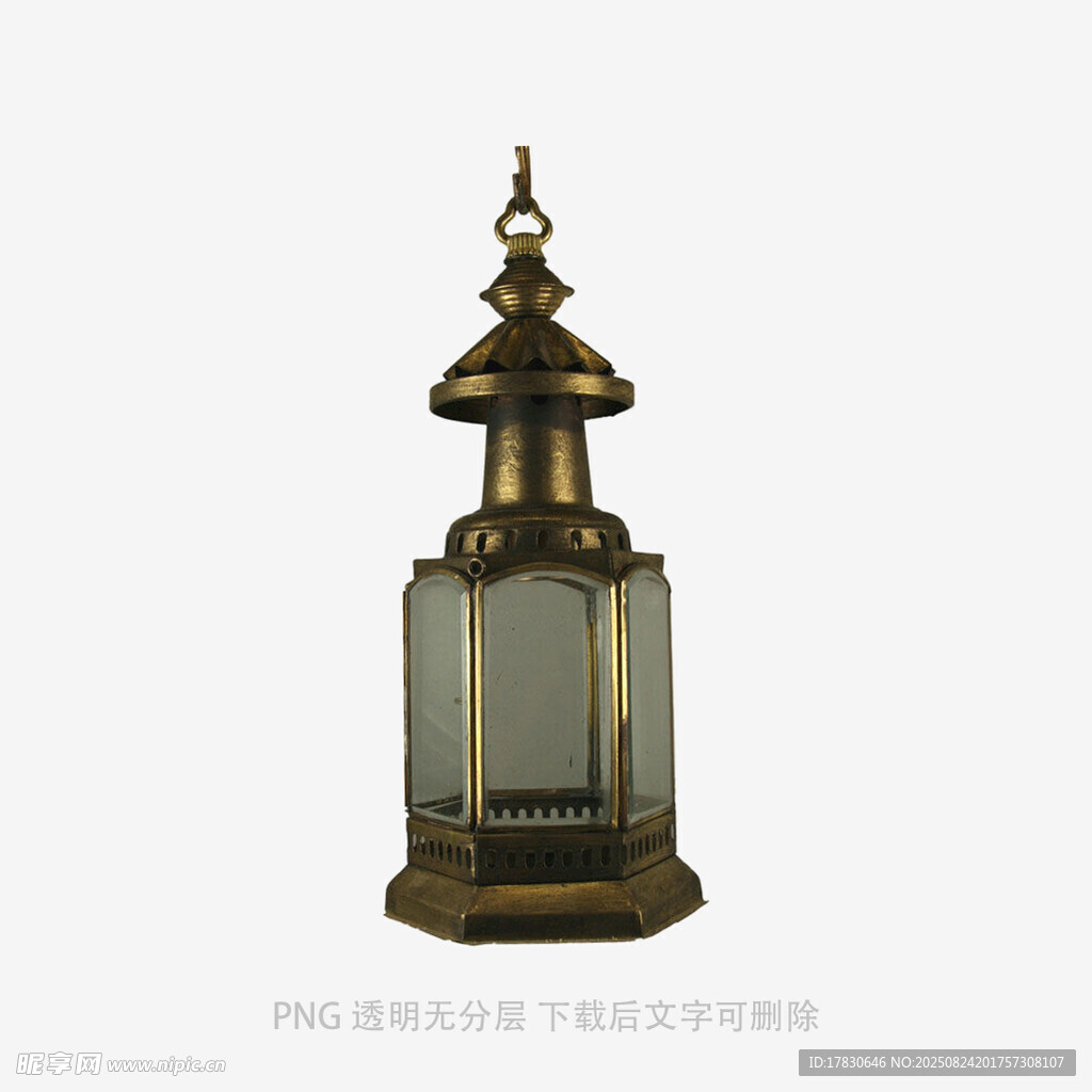 复古中式金属玻璃装饰灯