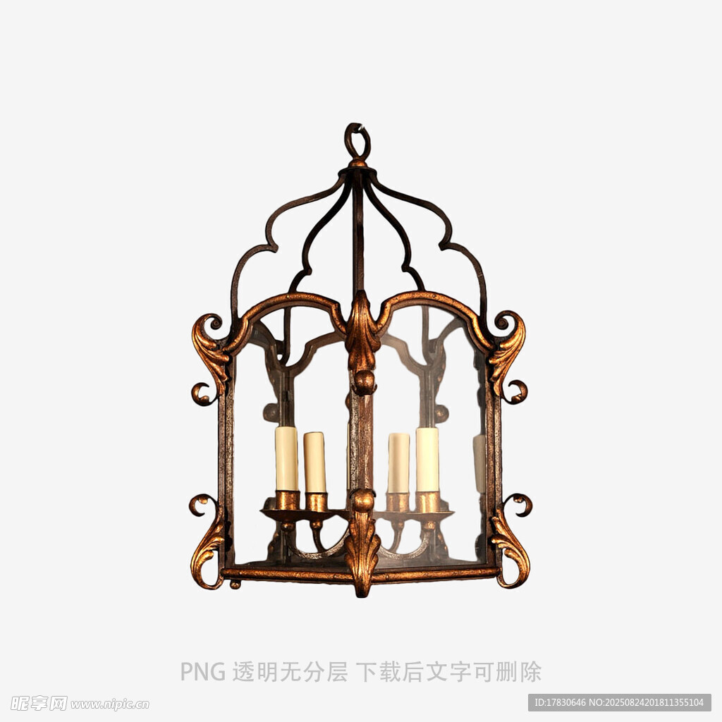 复古铁艺烛台吊灯