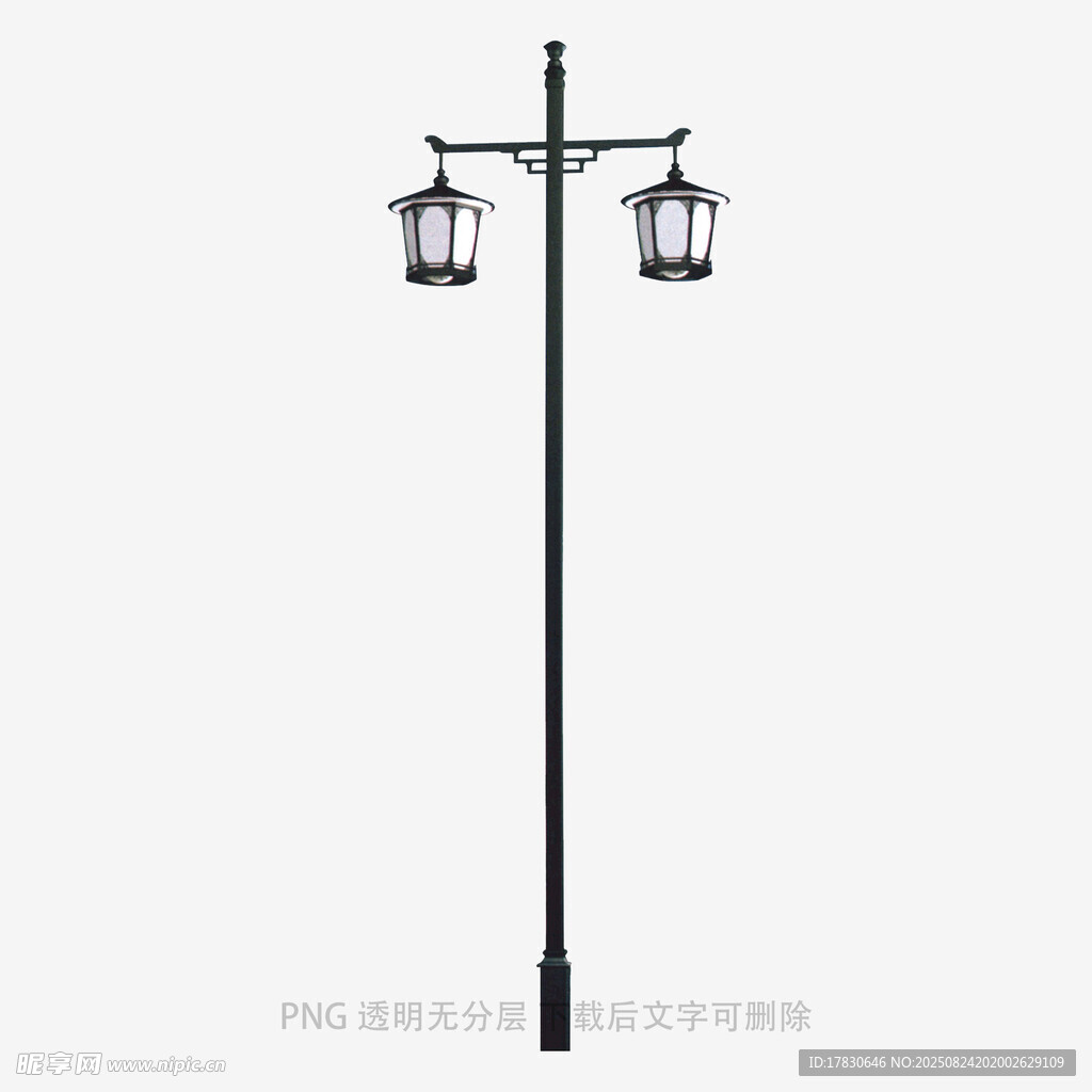 复古双灯户外路灯