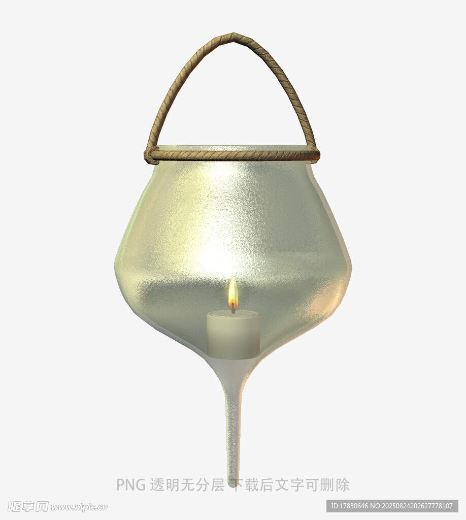 金属提篮造型蜡烛灯