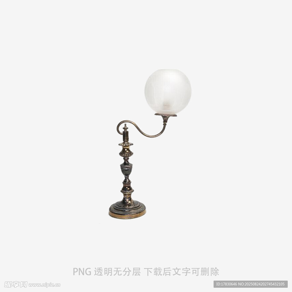 复古金属球形台灯