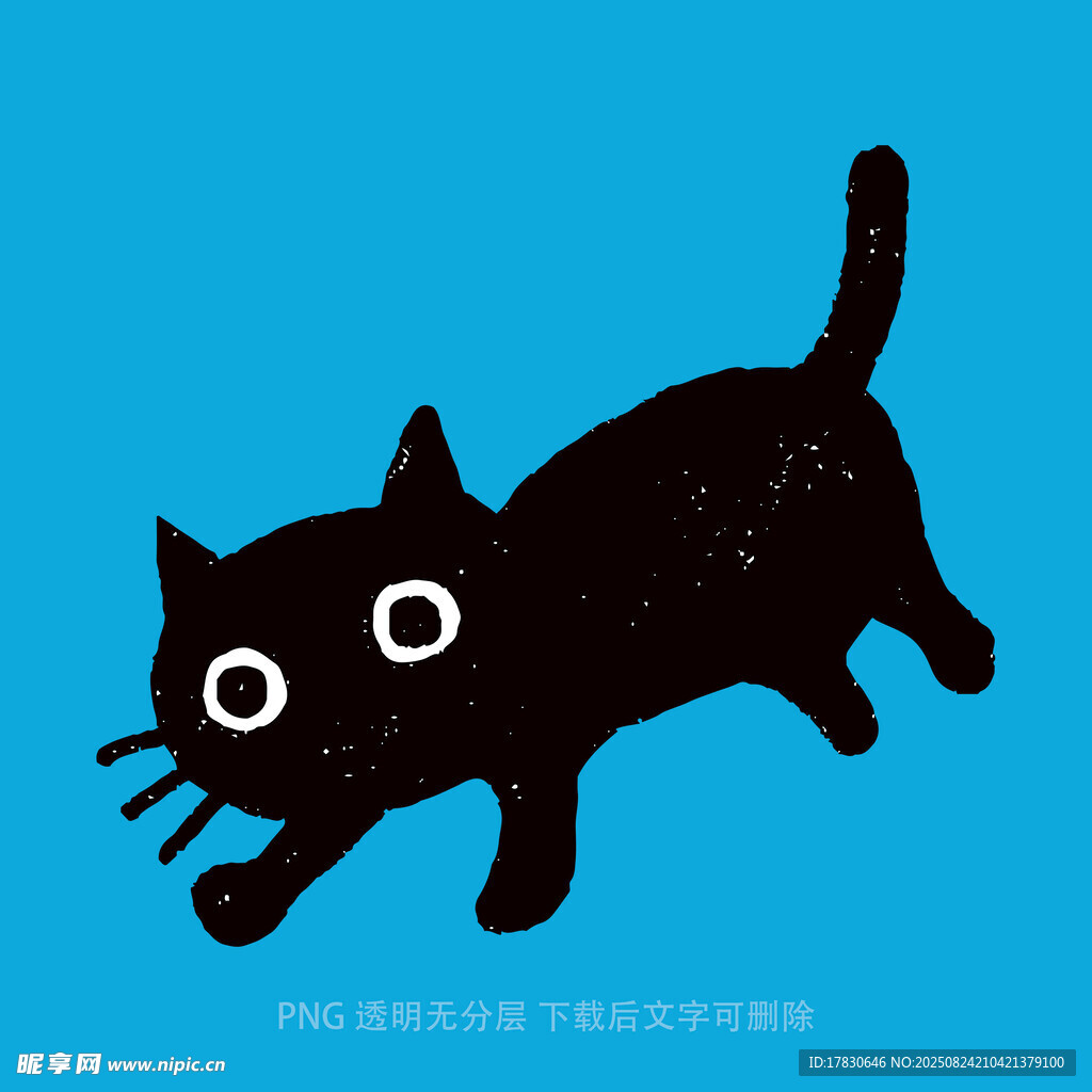 跳跃的黑猫