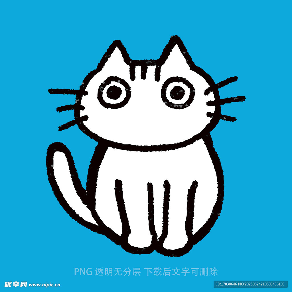 简约卡通猫咪插画