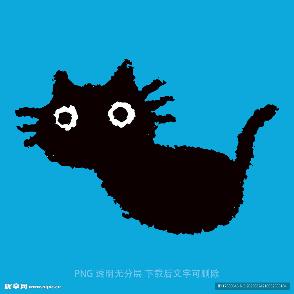 可爱黑猫卡通形象