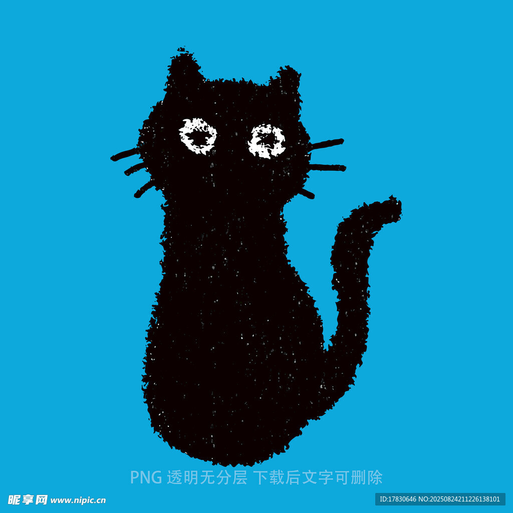 可爱黑猫插画