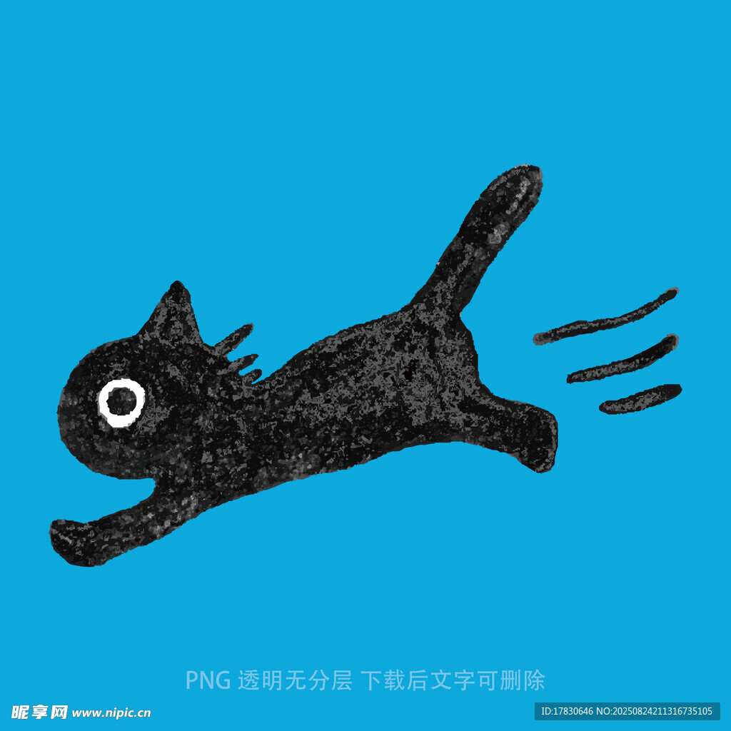 跳跃的黑猫