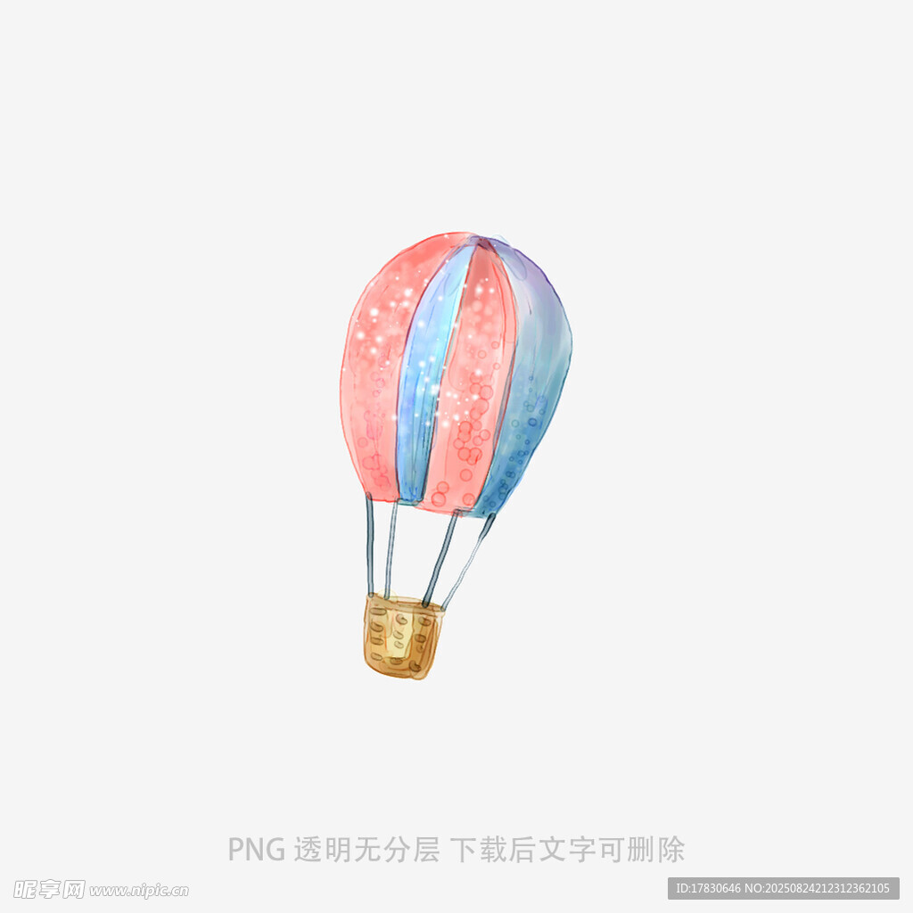 彩色热气球插画