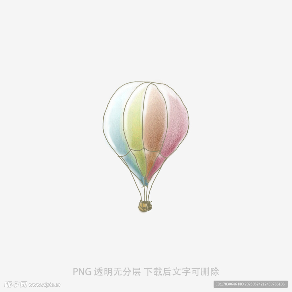 彩色热气球插画