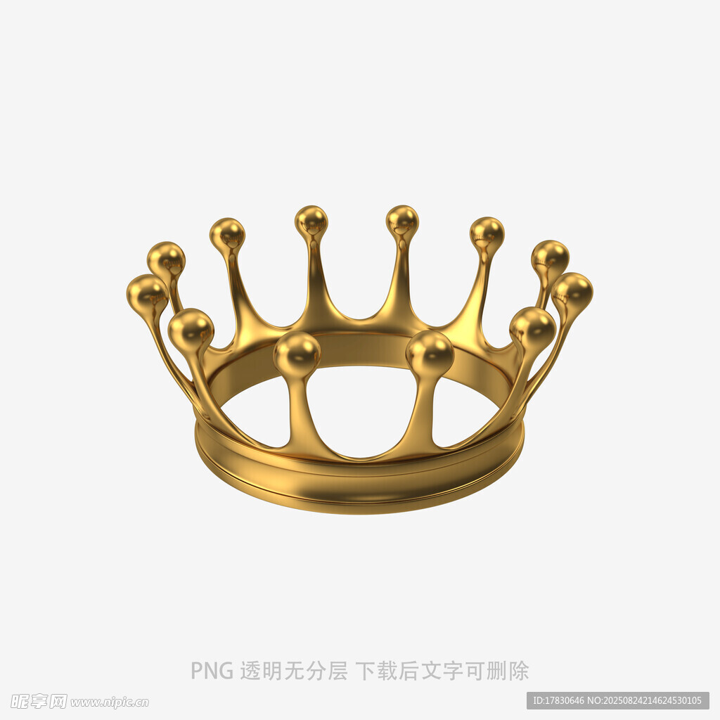 金色皇冠饰品展示