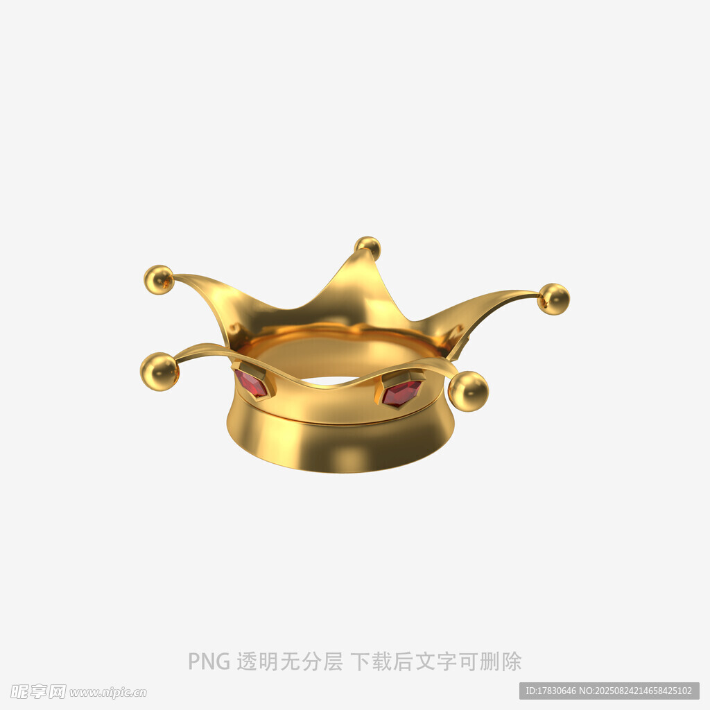 金色皇冠饰品模型