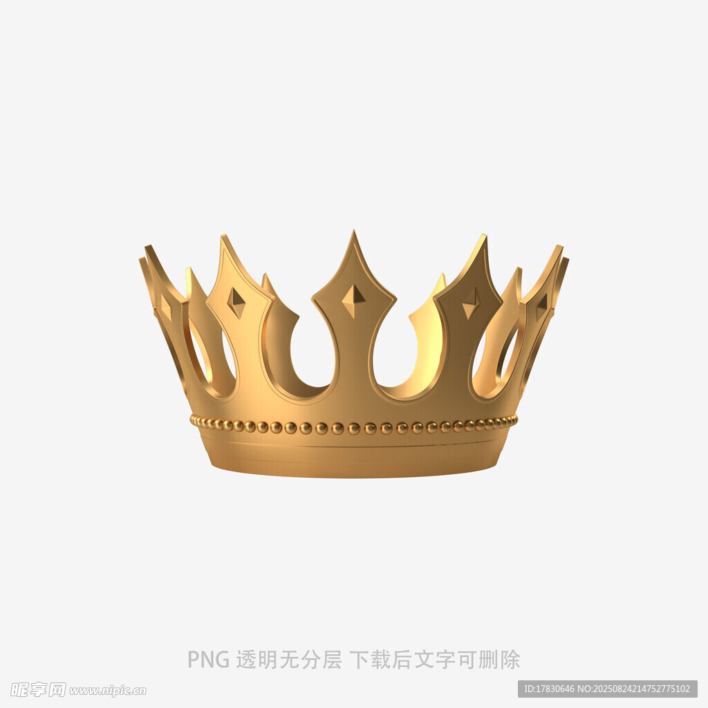 金色皇冠3D模型展示