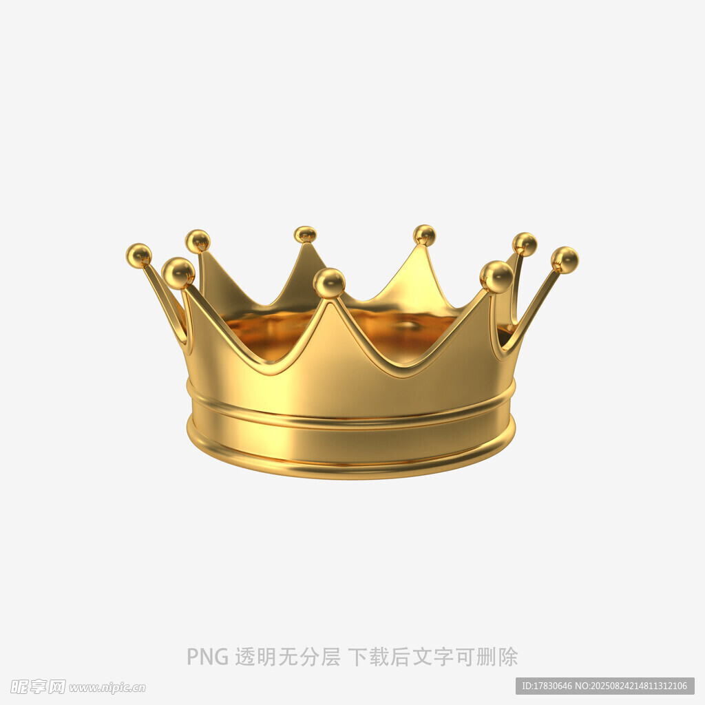 金色皇冠3D模型展示