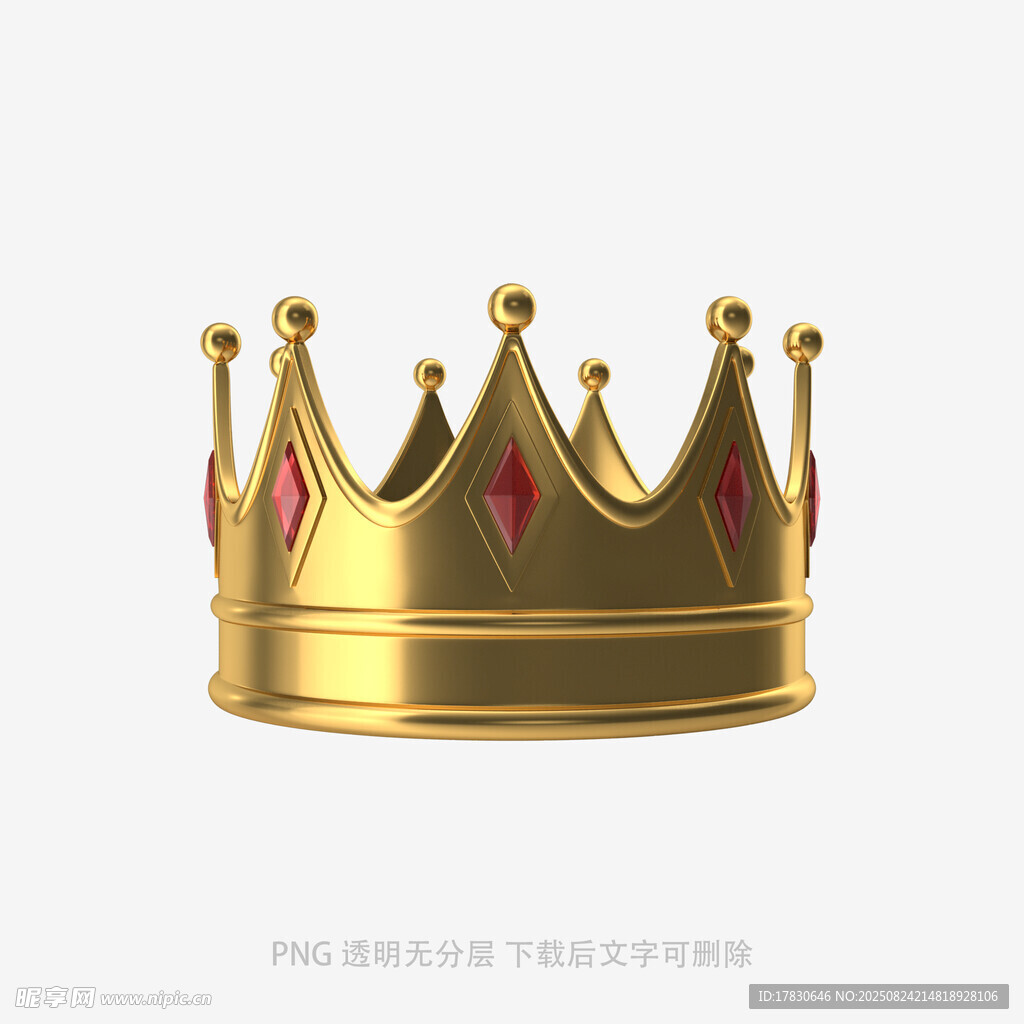 金色皇冠3D模型展示