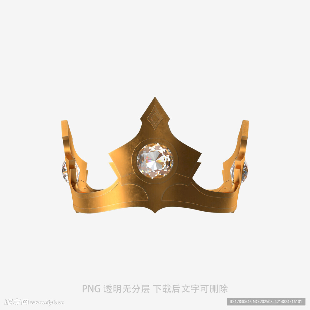 金色镶钻皇冠设计图