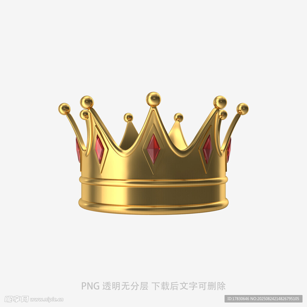 金色皇冠3D模型展示