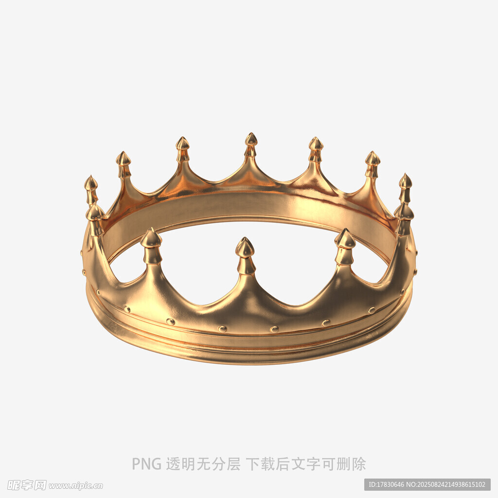金色皇冠3D模型展示