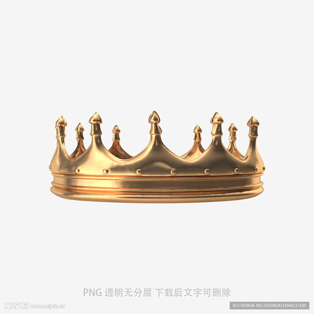 金色皇冠3D模型展示