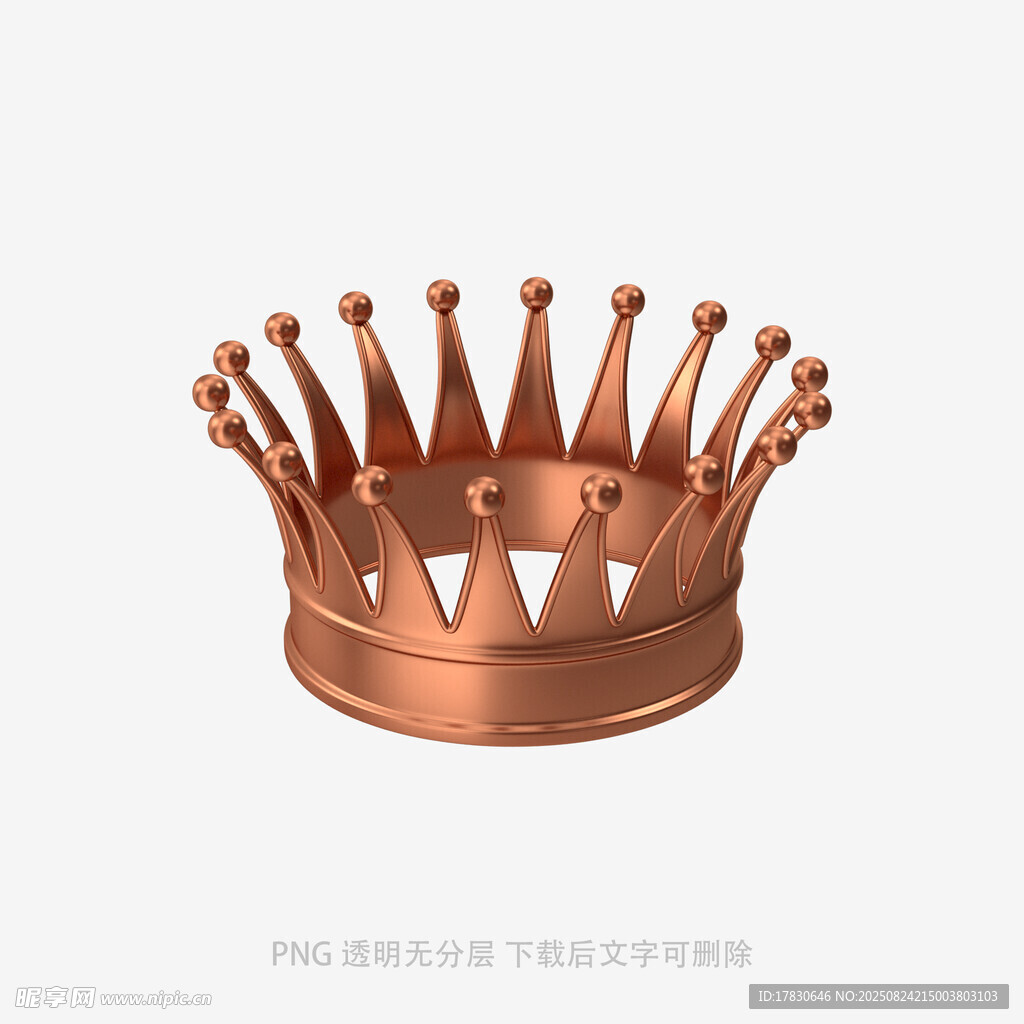 铜色皇冠模型
