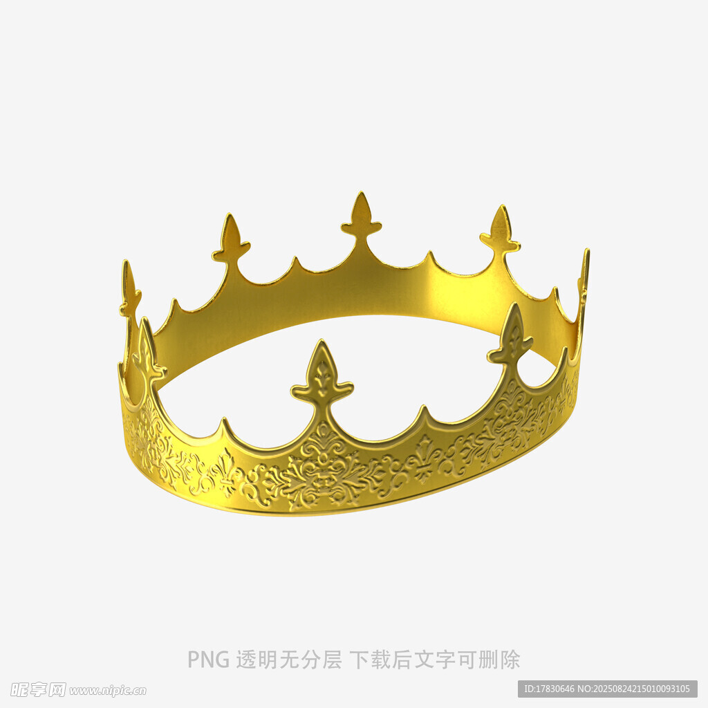 金色皇冠饰品设计图