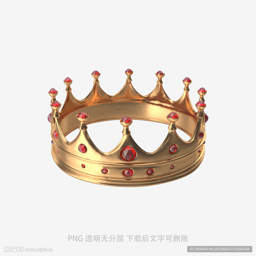金色镶钻皇冠模型