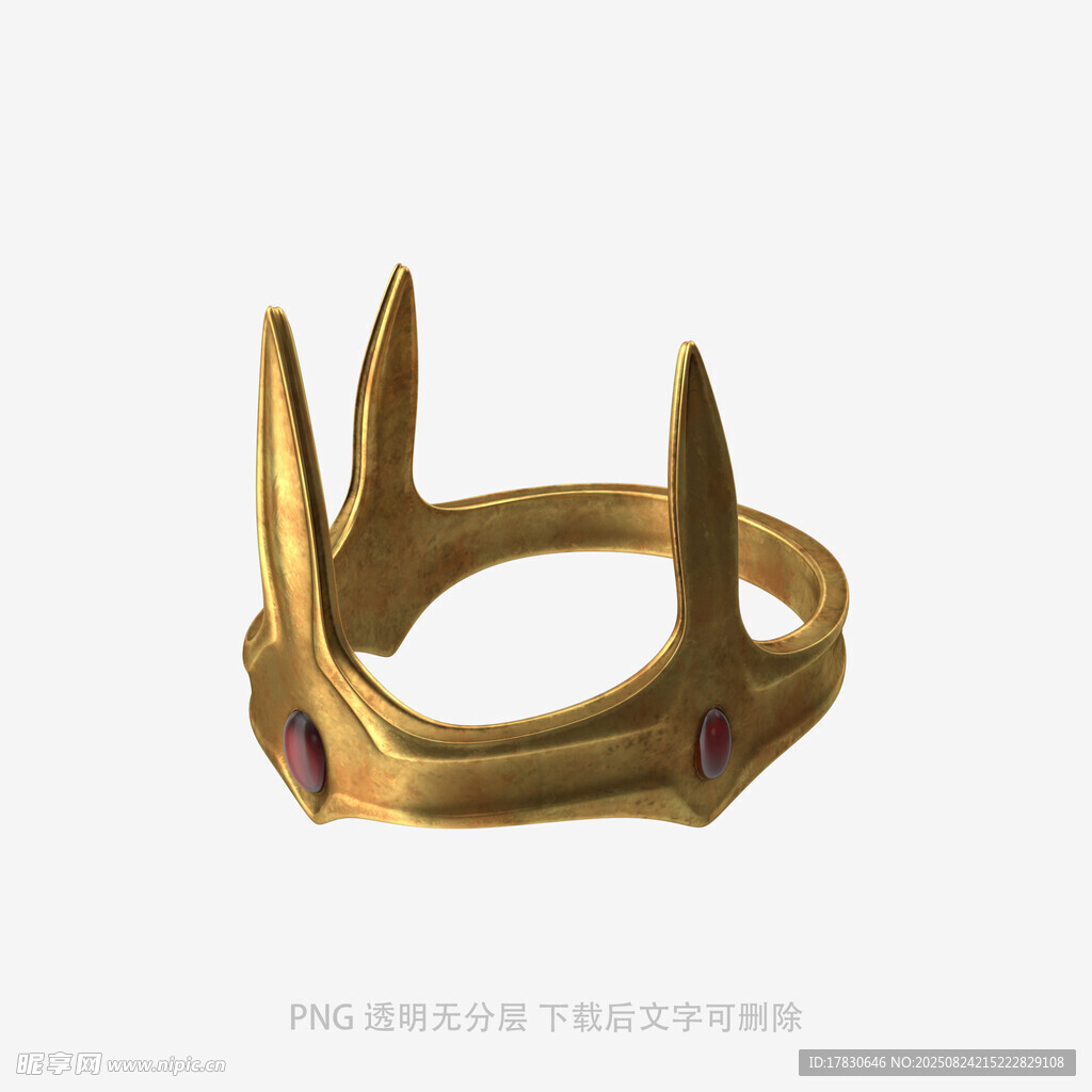 金色尖刺戒指