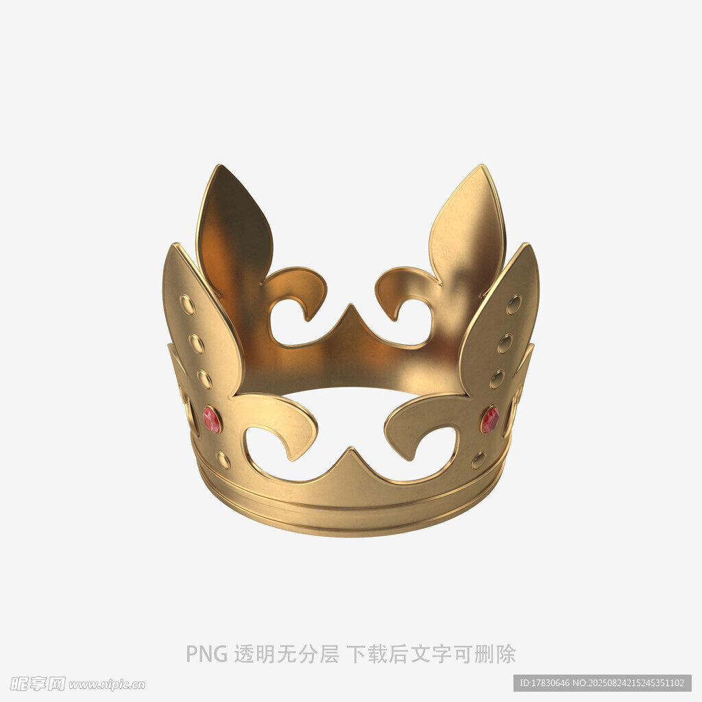 金色精致皇冠模型