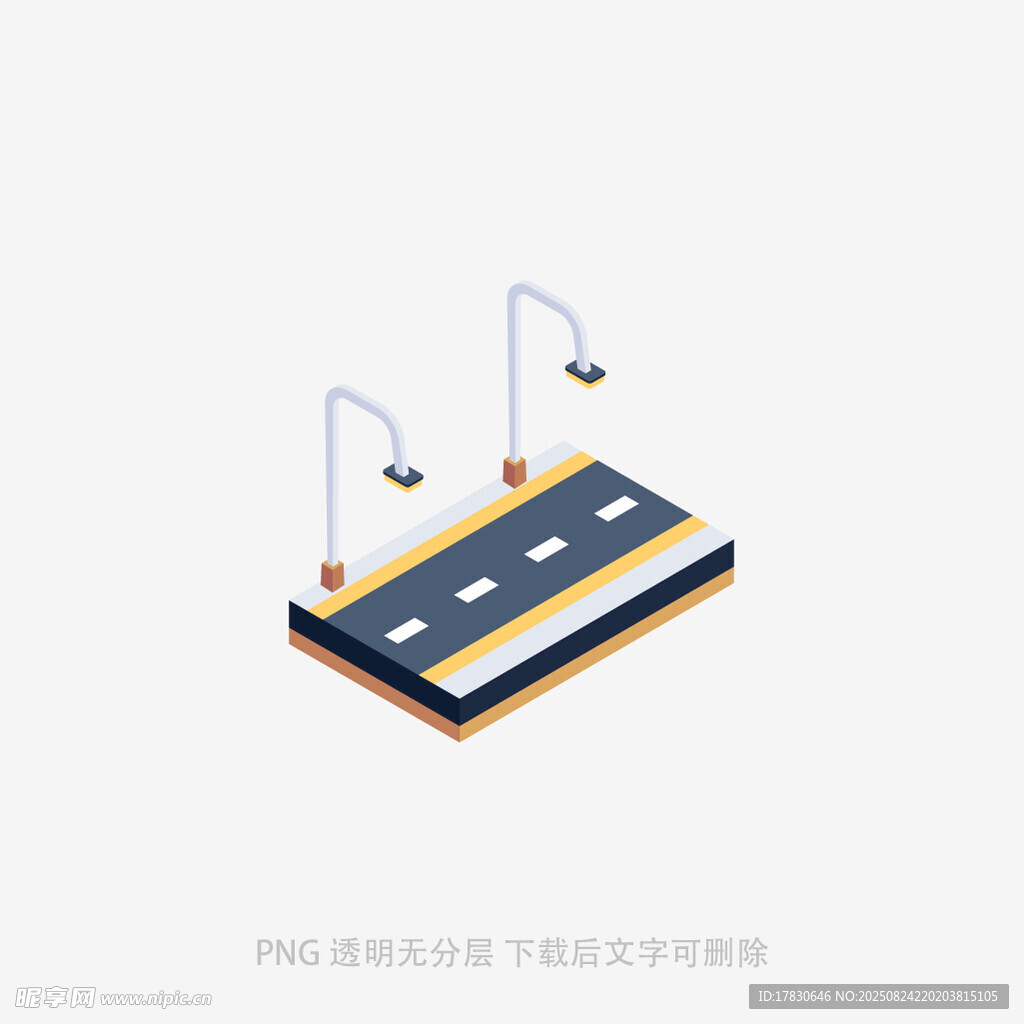 简约立体道路场景模型